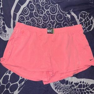 Nike Women's Hot Pink/Coral Cotton Athletic Shorts